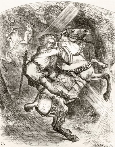 1865年に出版されたThomas Ingoldsbyによる「The Ingoldsby Legends or Mirth and Marvels」からの詩「The Blasphemer&39;s Warning」のJ. Tennielの後のイラスト 作： English School