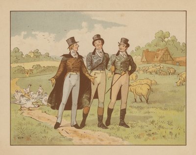 The Men of Ware』のイラストレーション、1880年頃（カラーリトグラフ） 作： English School