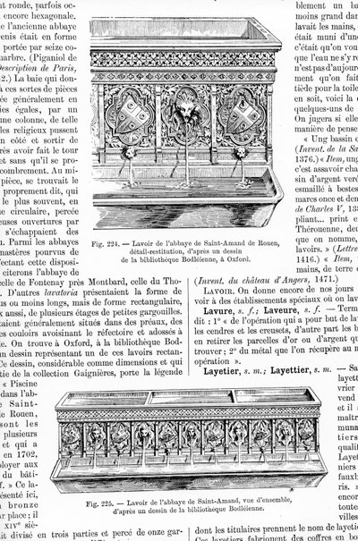 洗面所のイラスト、1887 作： English School