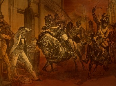 1857年のインドの反乱、『カッセルのイングランド史』（版画）の挿絵 作： English School