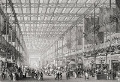 チャールズトムリンソン編集、1880年代頃、有用な美術品と製造業の百科事典からのハイドパークでの1851年の大産業展の内部 作： English School