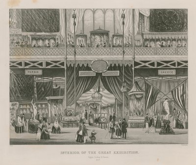 素晴らしい展覧会のインテリア、1851年、エジプト、トルコ、ギリシャ 作： English School