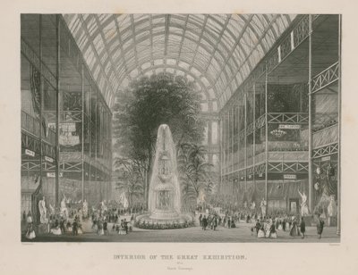 素晴らしい展覧会のインテリア、1851年、ノーストランセプト 作： English School