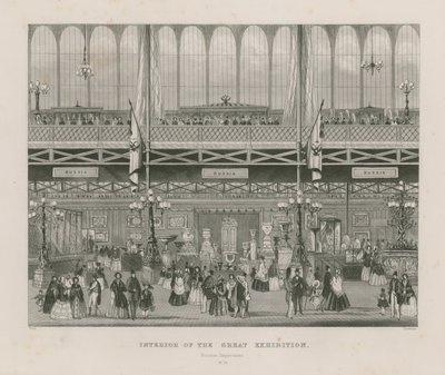 偉大な展示会の内部、1851年、ロシア省 作： English School