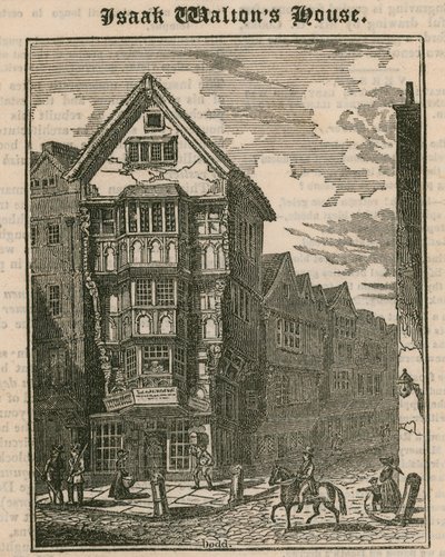 Isaak Waltons House、Fleet Street、ロンドン 作： English School
