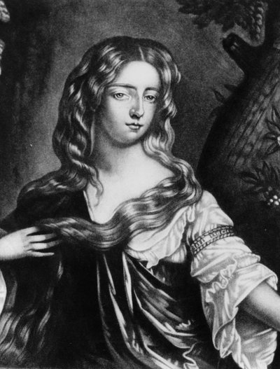 イザベラグラフトン公爵夫人（1667-1723）「イギリスの歴史に描かれた人物の肖像」からのイラスト（メゾティント） 作： English School