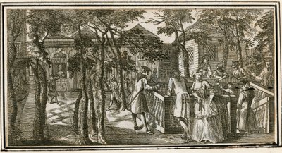 イズリントンスパ、以前は新しいタンブリッジウェルズ、1735 作： English School