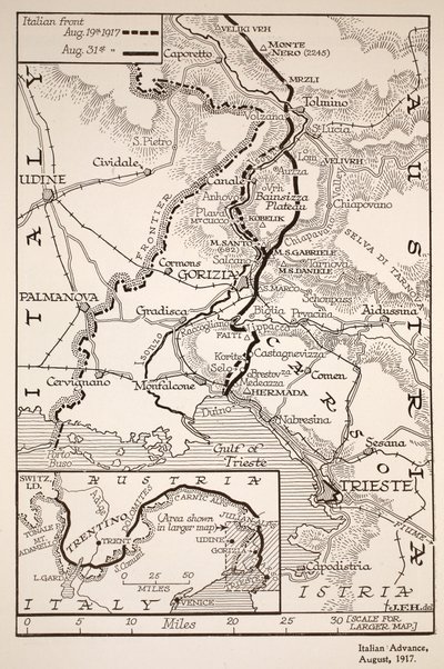 1917年8月のイタリア進撃 作： English School