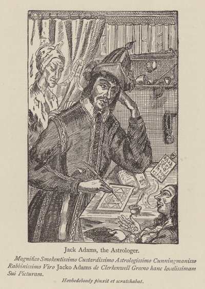 占星術師ジャック・アダムス（版画 作： English School