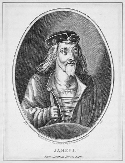 ジェームズI（1394-1437）、スコットランドの王、ジョンストンスコットランドの英雄から、アダムによって刻まれた、1794年公開 作： English School