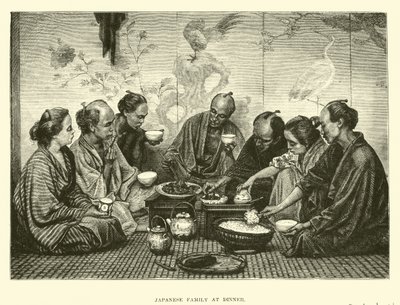 夕食時に日本の家族 作： English School