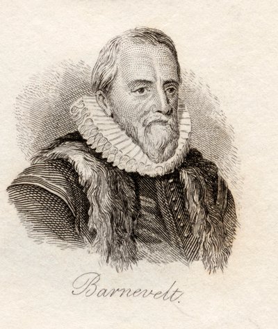 1825年に出版された「クラブの歴史辞典」からのヨハンファンオールデンバーネベルト 作： English School