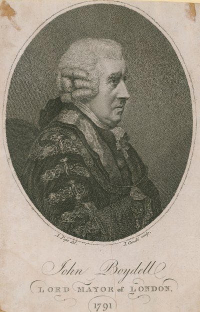ジョン・ボイデル、ロンドン市長1785 作： English School