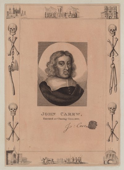 ジョンカリュー、1660年にチャリングクロスで処刑 作： English School