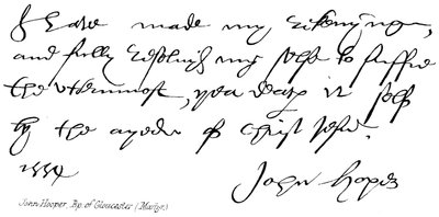 John Hooper、Bp：of Gloucester（Martyr） 作： English School