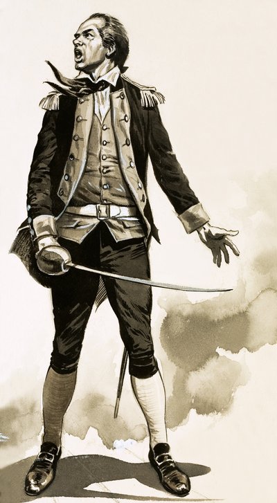 アメリカ独立戦争の英雄、ジョンポールジョーンズ 作： English School