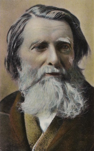 ジョン・ラスキン（1819-1900）イギリスの作家、美術評論家、芸術家、社会思想家（カラーリトグラフ） 作： English School