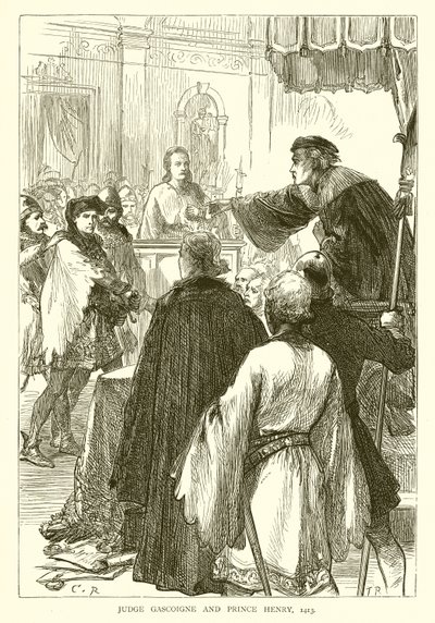 ガスコイン裁判官とヘンリー王子、1413年 作： English School