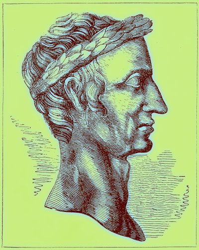 ジュリアス・シーザー、「世界の図解された歴史」のイラスト、c.1880を発行（デジタル処理された画像） 作： English School