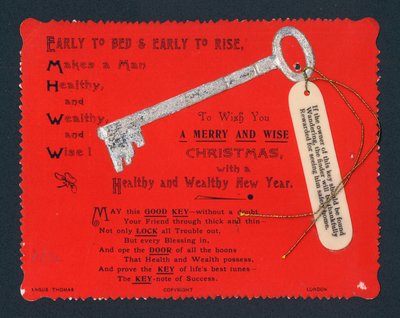 タグ付きキー、クリスマスカード 作： English School