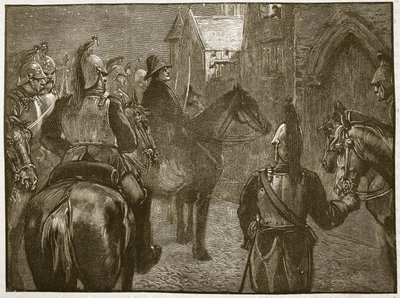 1804年、デューク・デンギエンの誘拐、カッセルズ・イラストレイテッド・オブ・イングランドのイラスト（セピア写真） 作： English School