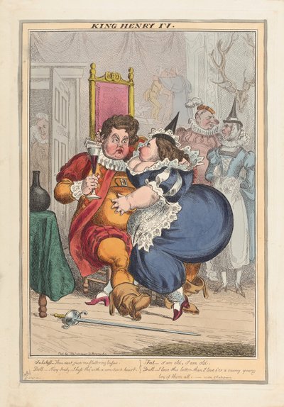 キング・ヘンリー4世」1827年（手彩色彫刻 作： English School