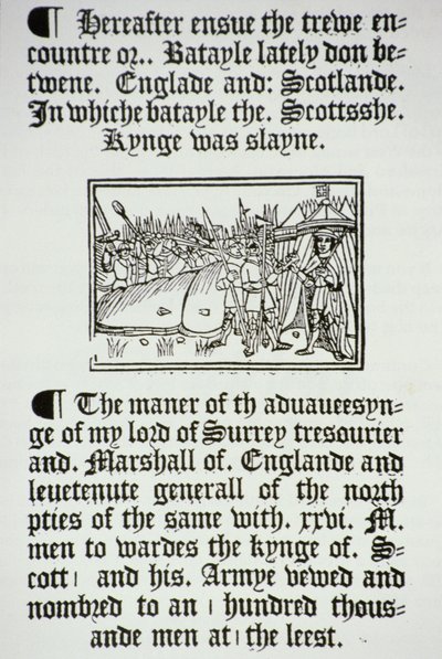 ヘンリー8世（1491-1547）とその騎士、1513年のイギリスのフロデンフィールドでのスコットランドに対する勝利 作： English School