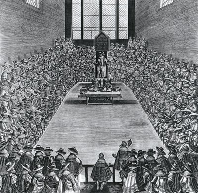 国会議事堂のジェームズ1世（1566-1625）、1624年 作： English School
