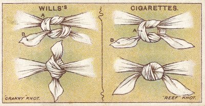 ウィルズシガレットカードの応急処置シリーズのノット、No.6、1913 作： English School