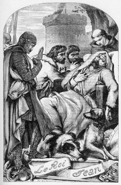 La Vie et la Mort du roi Jean (The Life and Death of King John) - (John Lackland) Illustrated in "Works completes de William Shakespeare" 1866 - この版の図版と一般的な形式は、Cassell