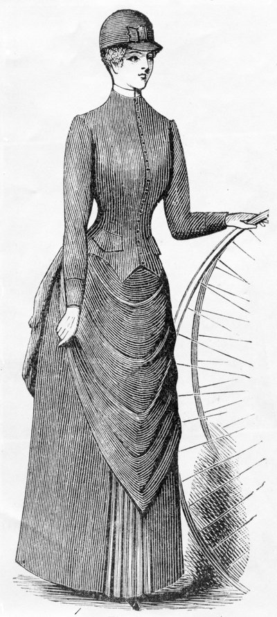 女性の自転車習慣、1880〜1900年頃 作： English School