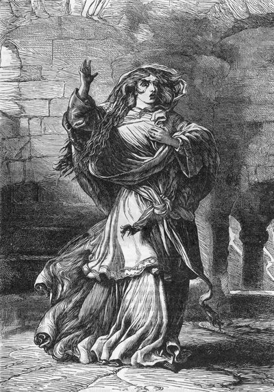 Lady Macbeth (Act II) (Macbeth) - Illustrated in "Completes de William Shakespeare" 1866 - この版の挿絵と全体の形は、ロンドンで出版されたCassell