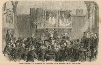 ランベス宮殿-プール氏の裁判で判決を下したカンタベリー大司教 作： English School