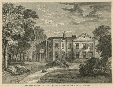 1820年のランガムハウス 作： English School
