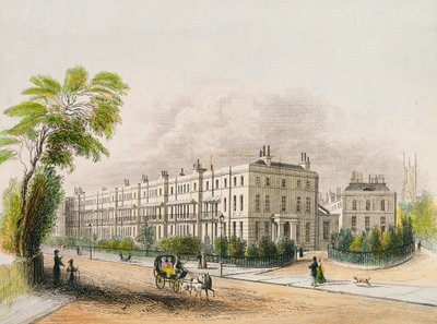ランズダウンプレイス、チェルトナム、MDアイヒバウムのリトグラフで彫刻、c.1845 作： English School