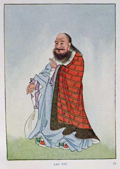 老子（紀元前604～531年）、エドワード・T.C.・ワーナー著「中国の神話と伝説」（ジョージ・G.ハラップ社刊）の挿絵。 作： English School