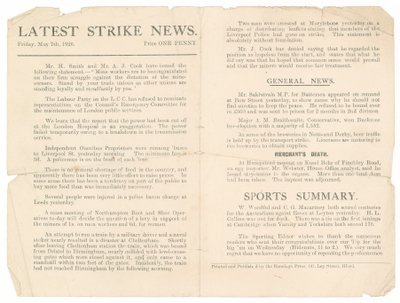 最新のストライキニュース、1926年5月7日 作： English School