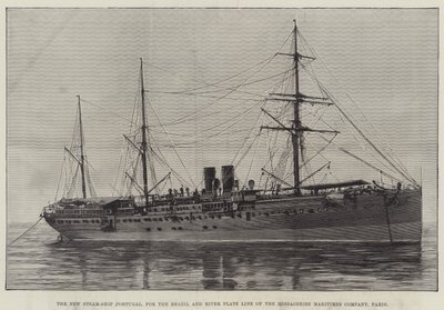 ウォールゼンド・オン・タインでのオーストラリア製武装旅客船「クーリエ」の進水式(彫刻) 作： English School