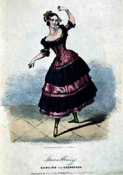 ローラ・ハニー（c.1816-43） カチョーチャを踊る 作： English School