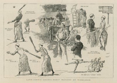 ウィンブルドンでのローンテニス選手権の試合 作： English School
