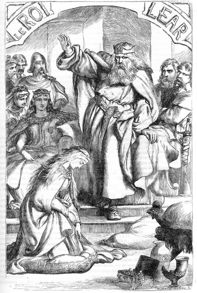 Le Roi Lear - (リア王) - 1866年「ウィリアム・シェイクスピア全集」の挿絵 - この版の挿絵と全体の形は、ロンドンで出版されたCassell