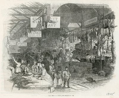 クリスマスイブのリーデンホール市場、1845 作： English School