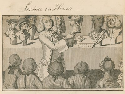 1765年6月20日、サドラーズウェルズの向かい側にあるロングルームでの頭の講義 作： English School