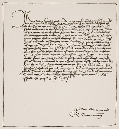 1537年にイギリスの教会からマシューズの英語聖書の王の権威を取得してくれたことに感謝するクランマーからクロムウェルへの手紙：HDM Spence-Jonesによる民衆の歴史、パブ。 c.191 作： English School