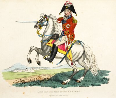 Lieut General Sir Eire Coote KB、KCおよびMP、パブ。 1816年、ウィリアムマッドフォード作「ワーテルローの戦いの歴史的記述」からの挿絵 作： English School