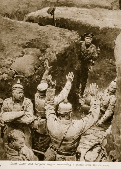 リーチ中尉とホーガン軍曹、ドイツ人から塹壕を奪還、1914年〜19年 作： English School