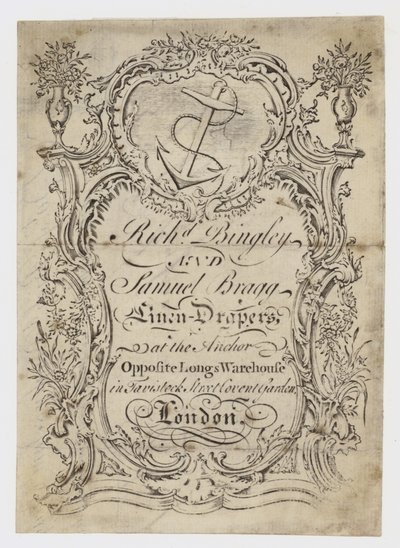Linen Draper、Bingley＆Bragg、トレードカード 作： English School