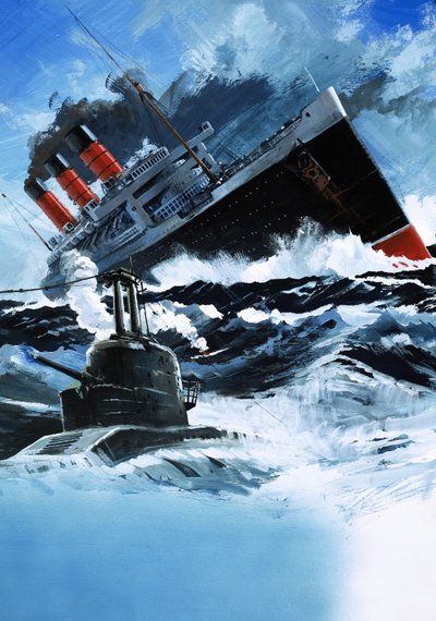 潜水艦に沈んでいるライナー 作： English School