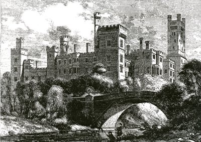 リズモア城、1858年の「Building News」に掲載（彫刻） 作： English School