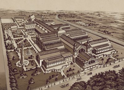 リバプール1886年の荷船展（リトグラフ） 作： English School